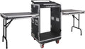 Heavy-Duty 1/2in Plywood 16U PA DJ Rack with Slant Mixer Top
