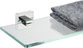 JQK Bathroom Glass Shelf 20 by 5 in - Floating Tempered Glass Shelf