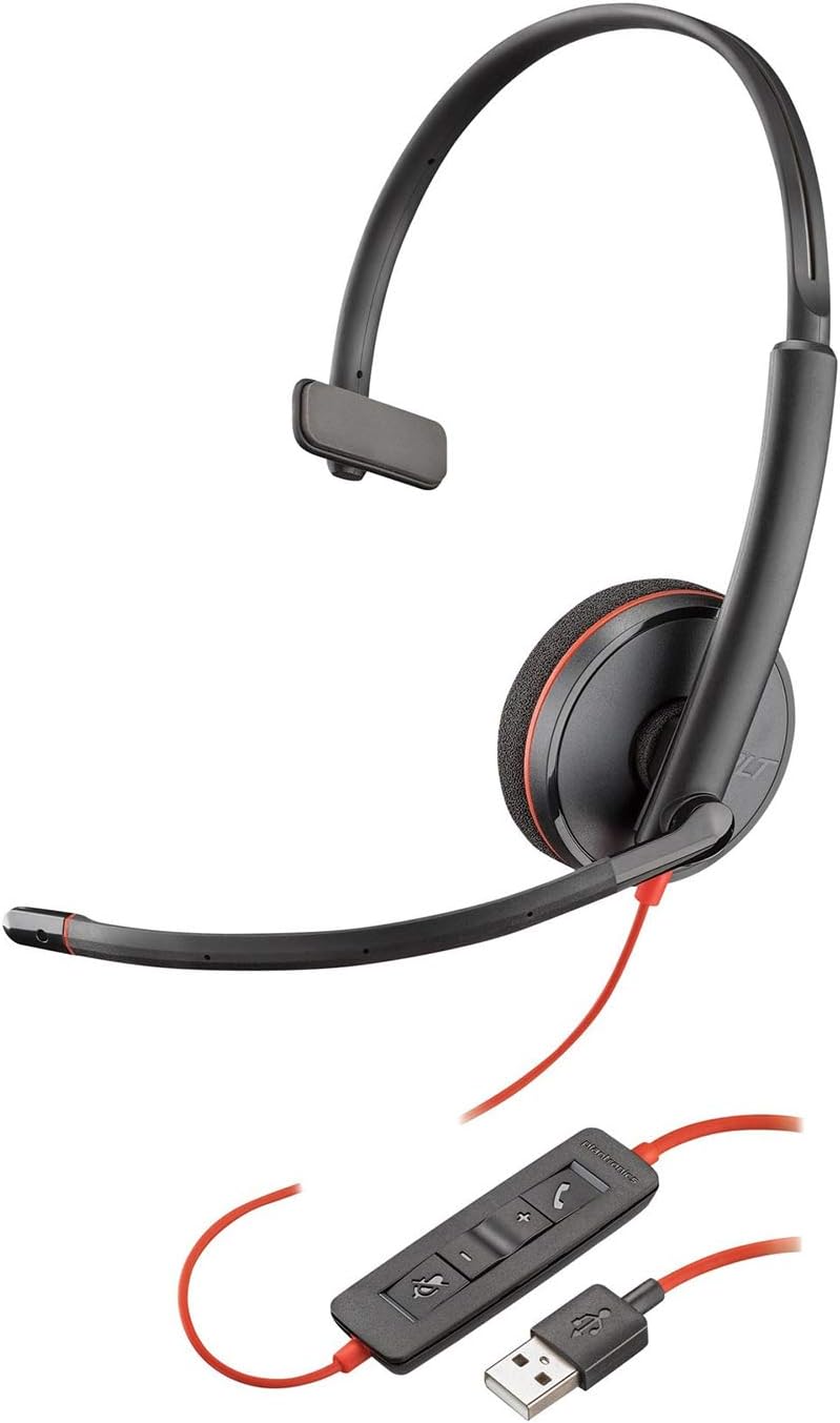 Plantronics Blackwire C3210 Headset: Mono Wired Comfort