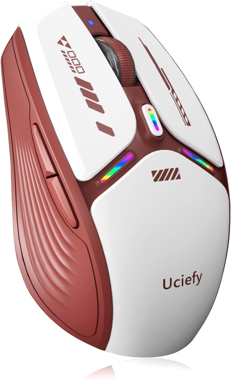 Uciefy V19 Wireless Mouse: Rechargeable with LED Indicator
