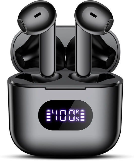 Jrwaro Wireless Earbuds: 48H Battery, IPX7 Waterproof, HiFi Sound