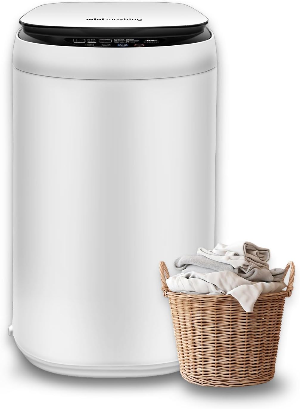 TGC Small Portable Washer: 7.7 lb. Capacity, Built-in Drain Pump