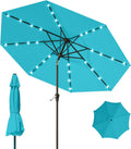 9-Foot Solar-Powered Patio Umbrella for Outdoor Comfort and Shade