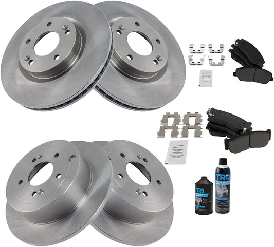 TRQ Brake Pad & Rotor Kit for 2007-2009 Hyundai Santa Fe