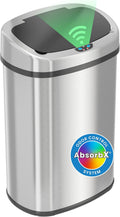 iTouchless 13 Gallon Automatic Sensor Trash Can - Hands-Free Odor