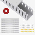 Open Slot Wiring Raceway Cable Duct - Slim Under Desk Cable Management