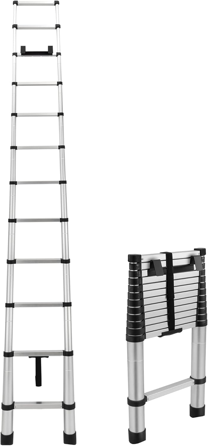 RecPro RV Telescoping Ladder 12.5ft for Lippert Units