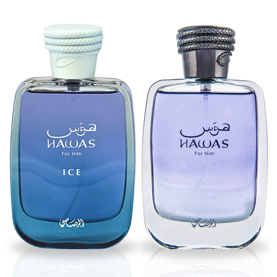 RASASI Hawas & Hawas Ice EDP Sprays for Him - Luxurious Scents