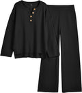 LILLUSORY Women's 2 Piece Lounge Sets Oversized Cozy Knit - Relaxed