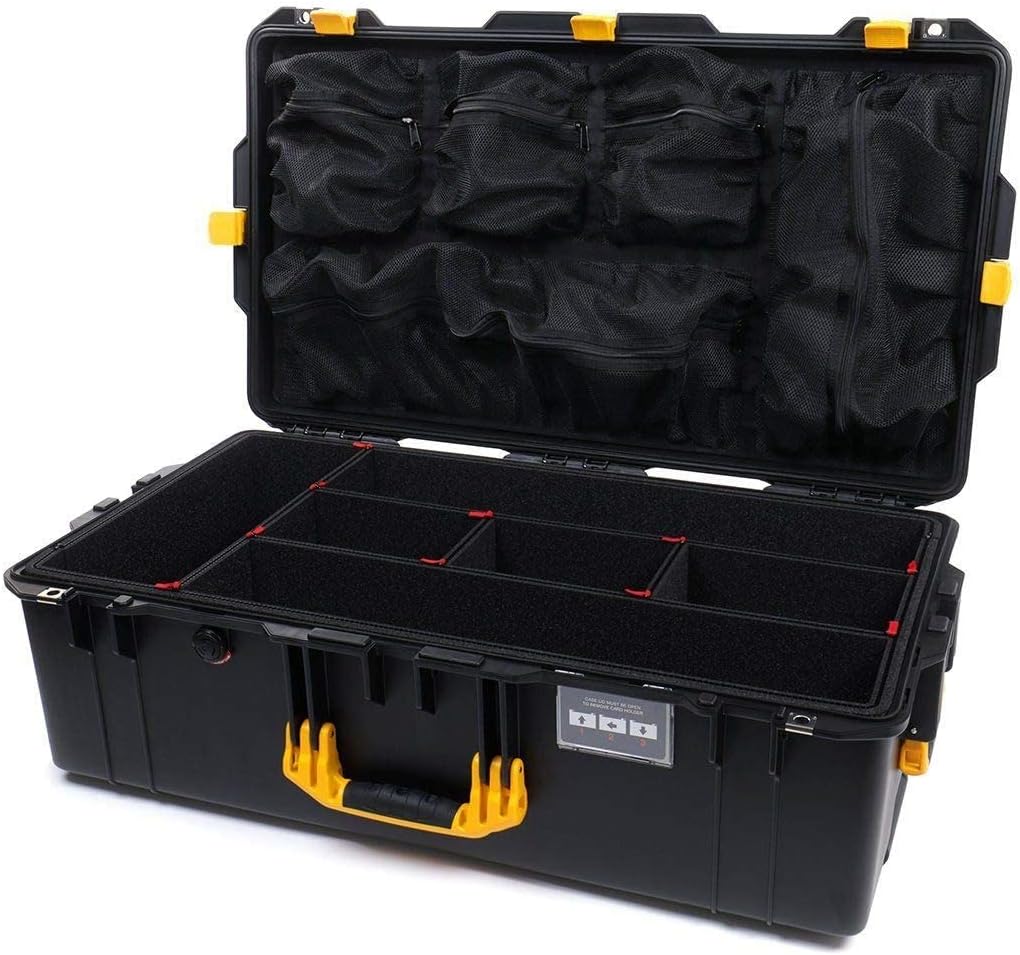 Black & Yellow Pelican 1615 Air Case with TrekPak Dividers