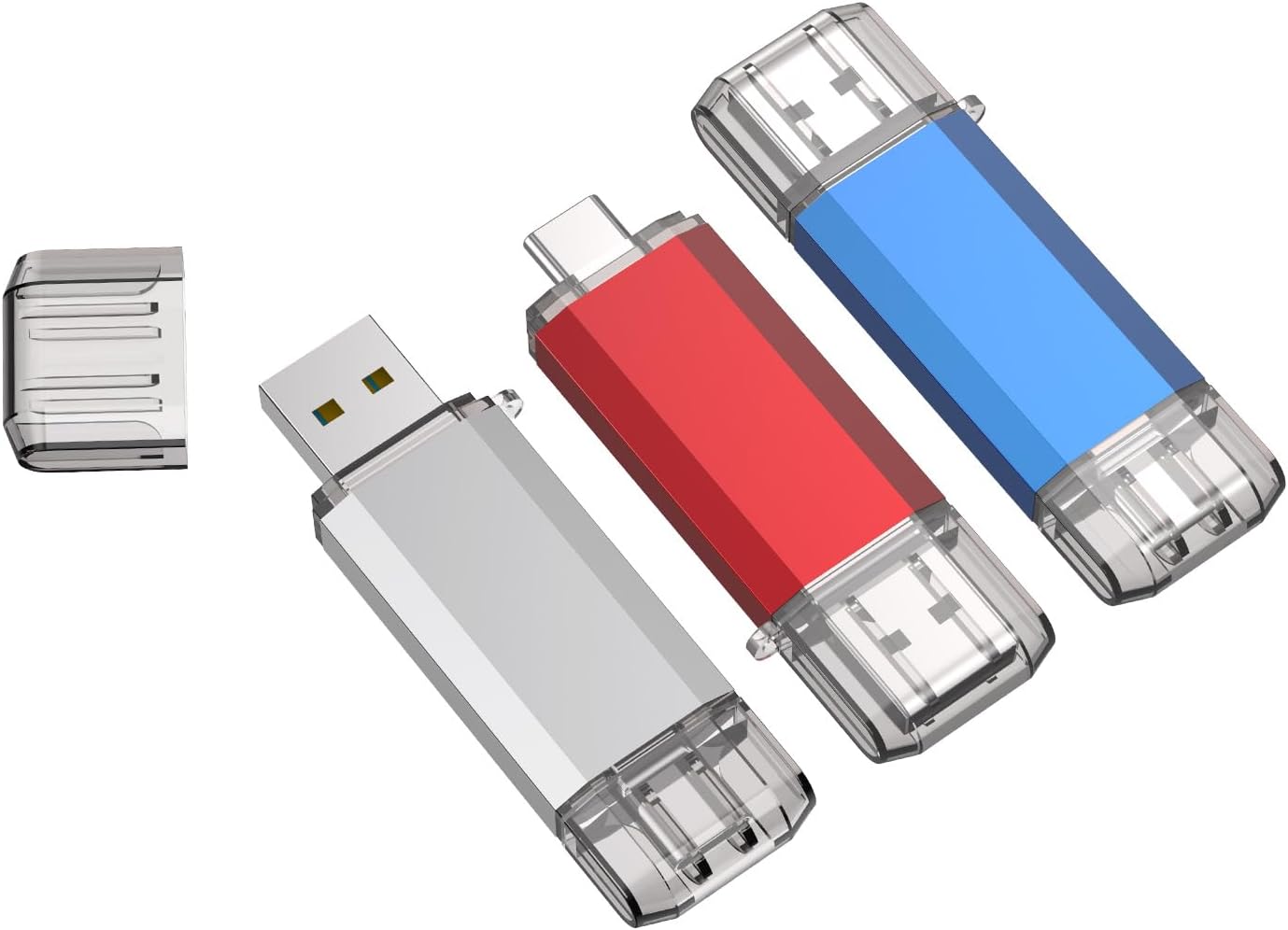 RAOYI 3 Pack 128GB USB C Flash Drive for Smartphones and PCs