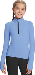 baleaf Girls Long Sleeve Fleece Half Zip Pullover - Warm Everyday
