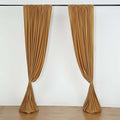 Gold Fire Retardant Scuba Polyester Backdrop Panels 2-Pack - 5x10ft