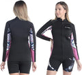 LayaTone Wetsuit Top 3mm Neoprene Jacket for Men Women - Versatile