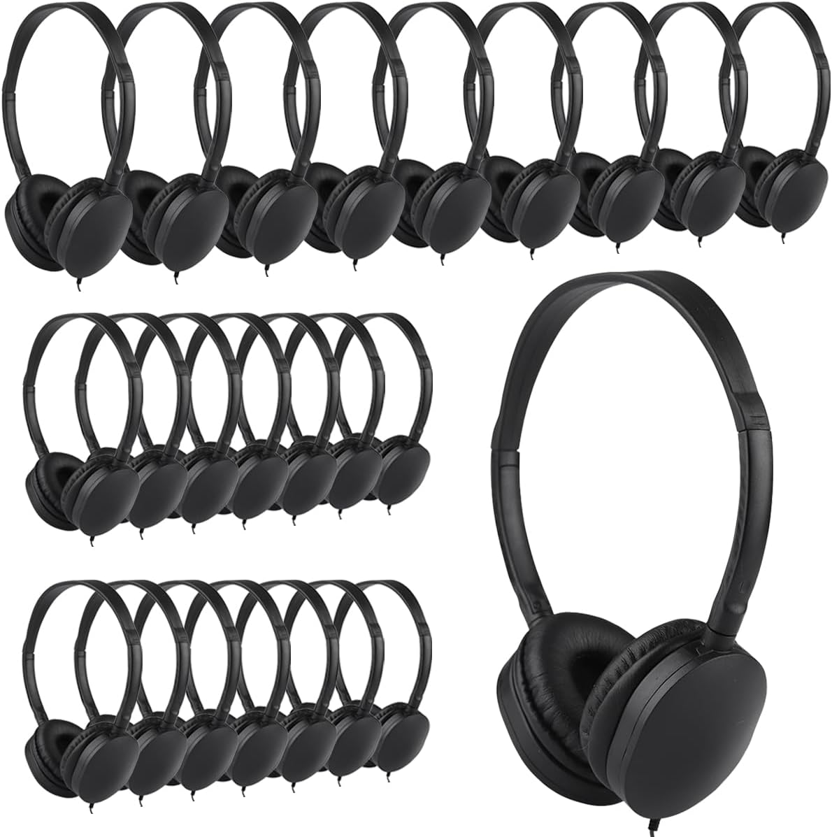 Wholesale Bulk Headphones for Classroom 25 Pack - Perfect for Kids