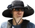 Solar Fan Hat Wide Brim Solar Fan Outdoor Fishing Hat - Cooling