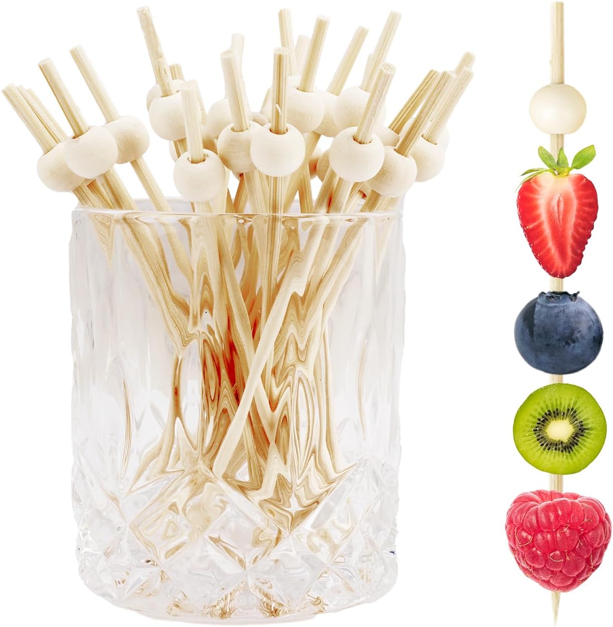 Bamboo Cocktail Picks for Appetizers - 200pcs