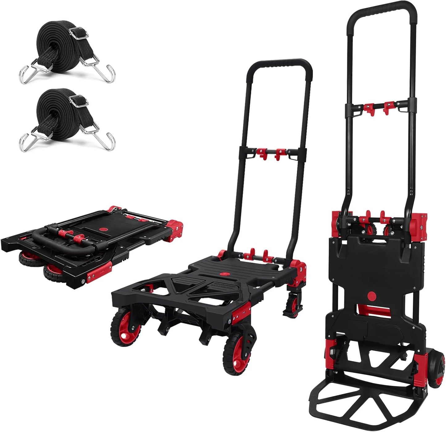 Folding Hand Truck with 330lbs Capacity for Easy Transport