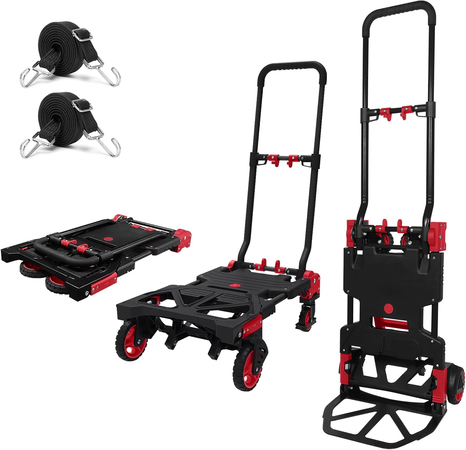 Folding Hand Truck with 330lbs Capacity for Easy Transport