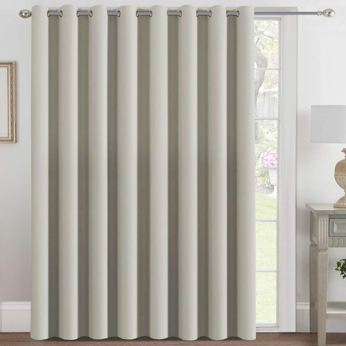 H.VERSAILTEX Blackout Patio Curtains for Sliding Doors 100 x 108