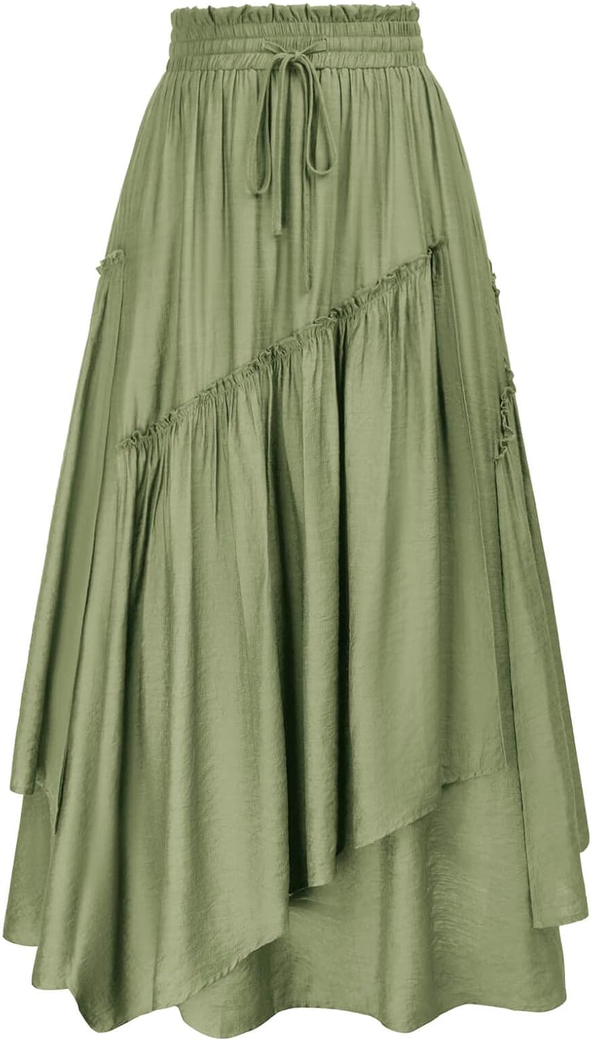 Renaissance Layered Long Skirt with Pockets for Women