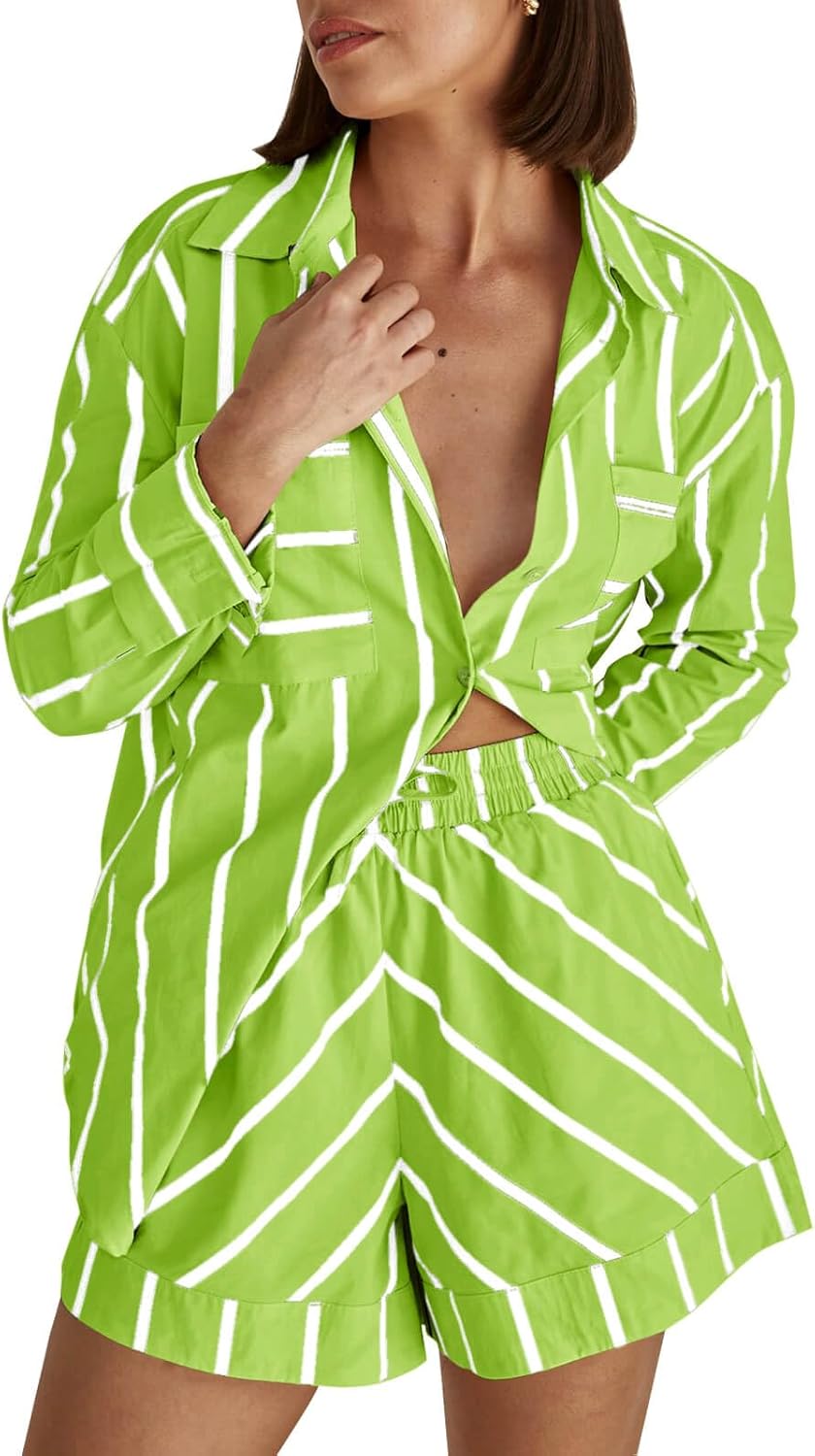 Tankaneo Womens Striped 2 Piece Outfits for Stylish Comfort