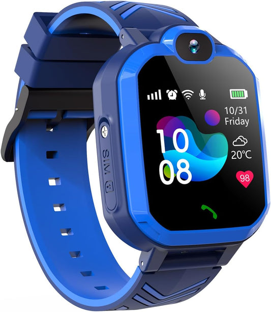 Kid's Smartwatch w/ GPS Tracking & SOS, Water-resistant. Ideal for Gifting!