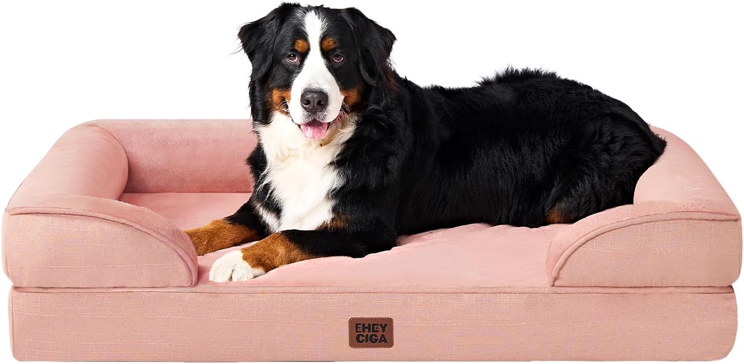 EHEYCIGA Orthopedic XL Dog Bed with Waterproof Memory Foam