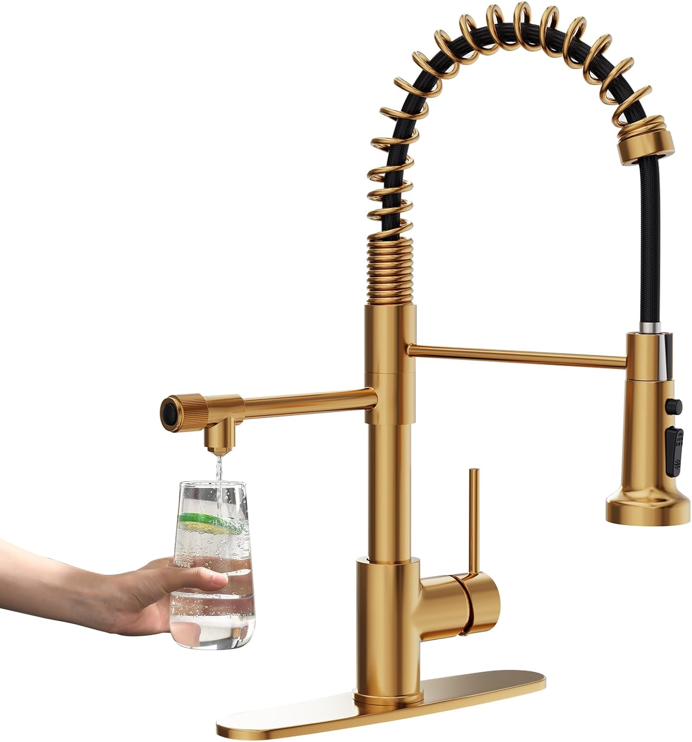 GIMILI Brushed Gold Drinking Water Faucet for Kitchen Use