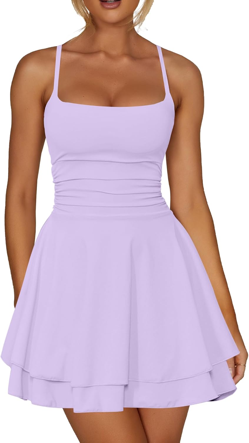 Kaximil Women's Sexy Ruffle Mini Dress for Parties and Clubs