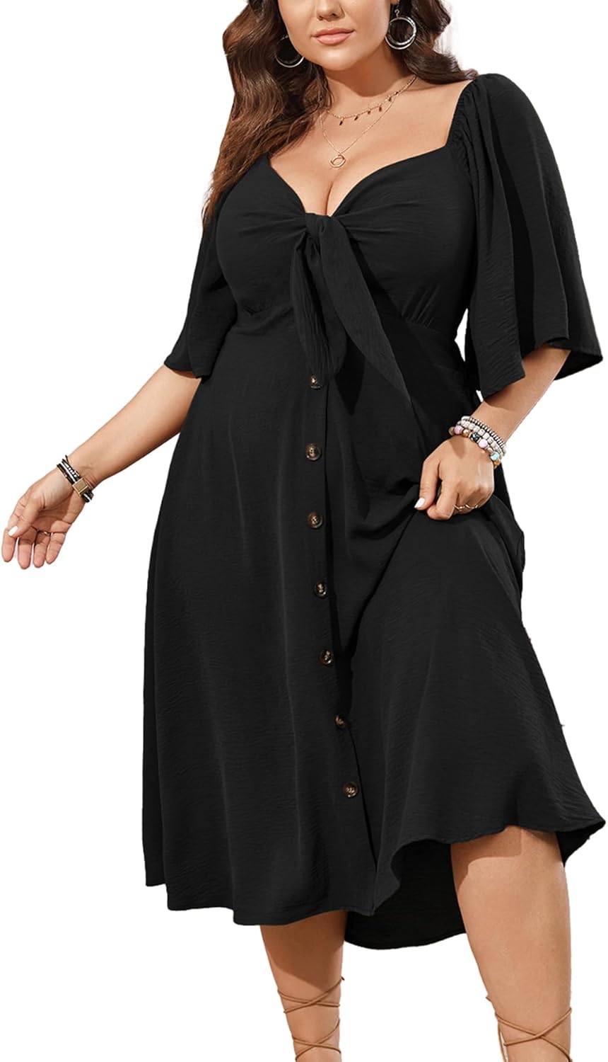 SCOMCHIC Plus Size Summer Dress for Casual and Chic Looks