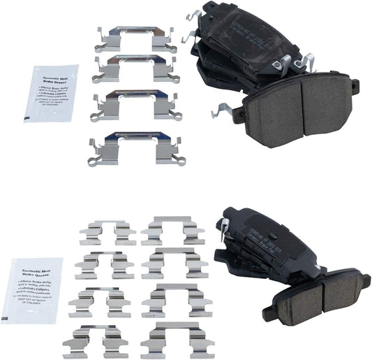 TRQ Front & Rear Brake Pads Ceramic for INFINITI FX35 FX45