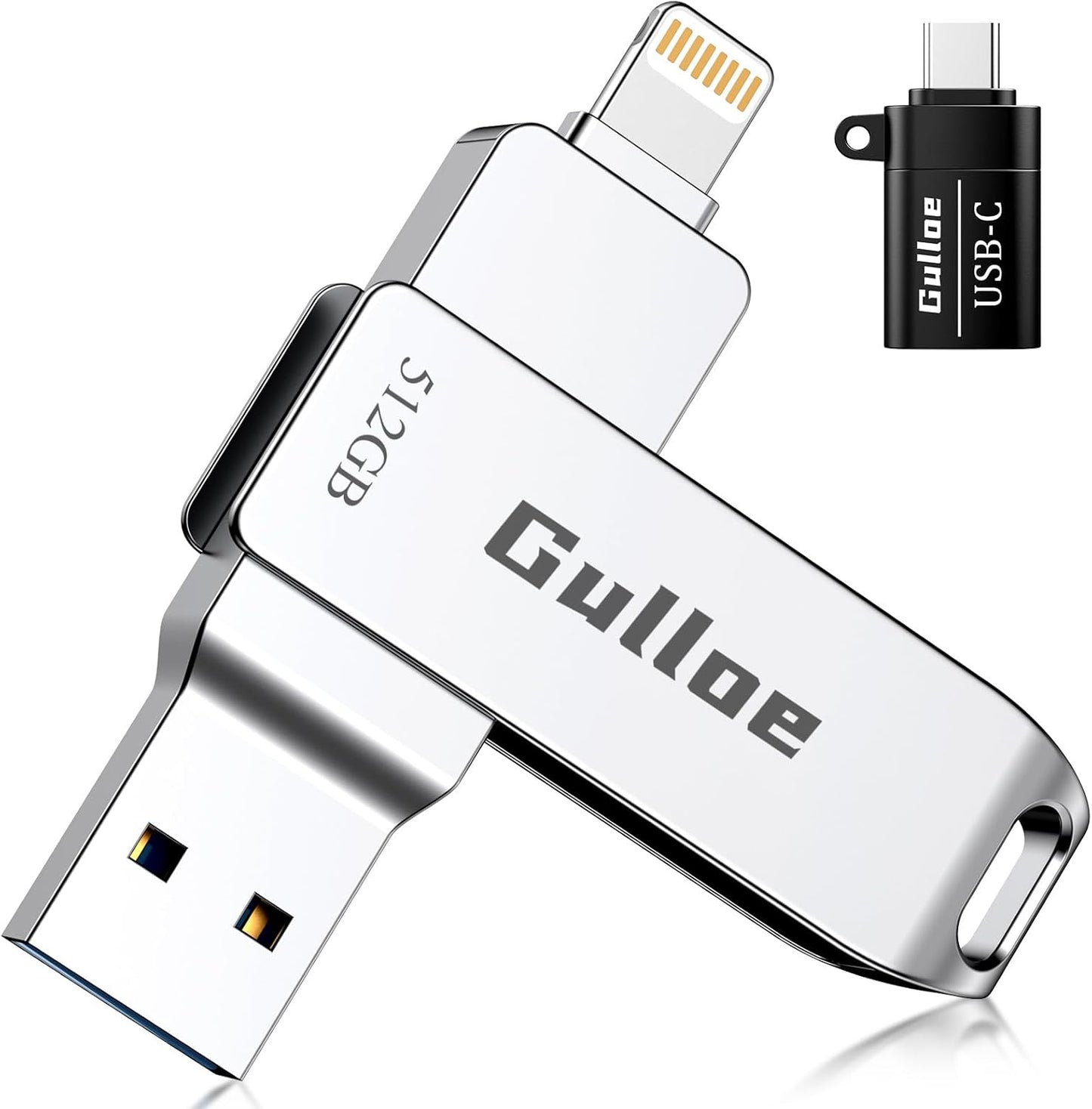 Gulloe 512GB iPhone Flash Drive - Easy File Backup!