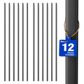 Wrought Iron Hollow Balusters - 12 Pack Black for Stair Railing