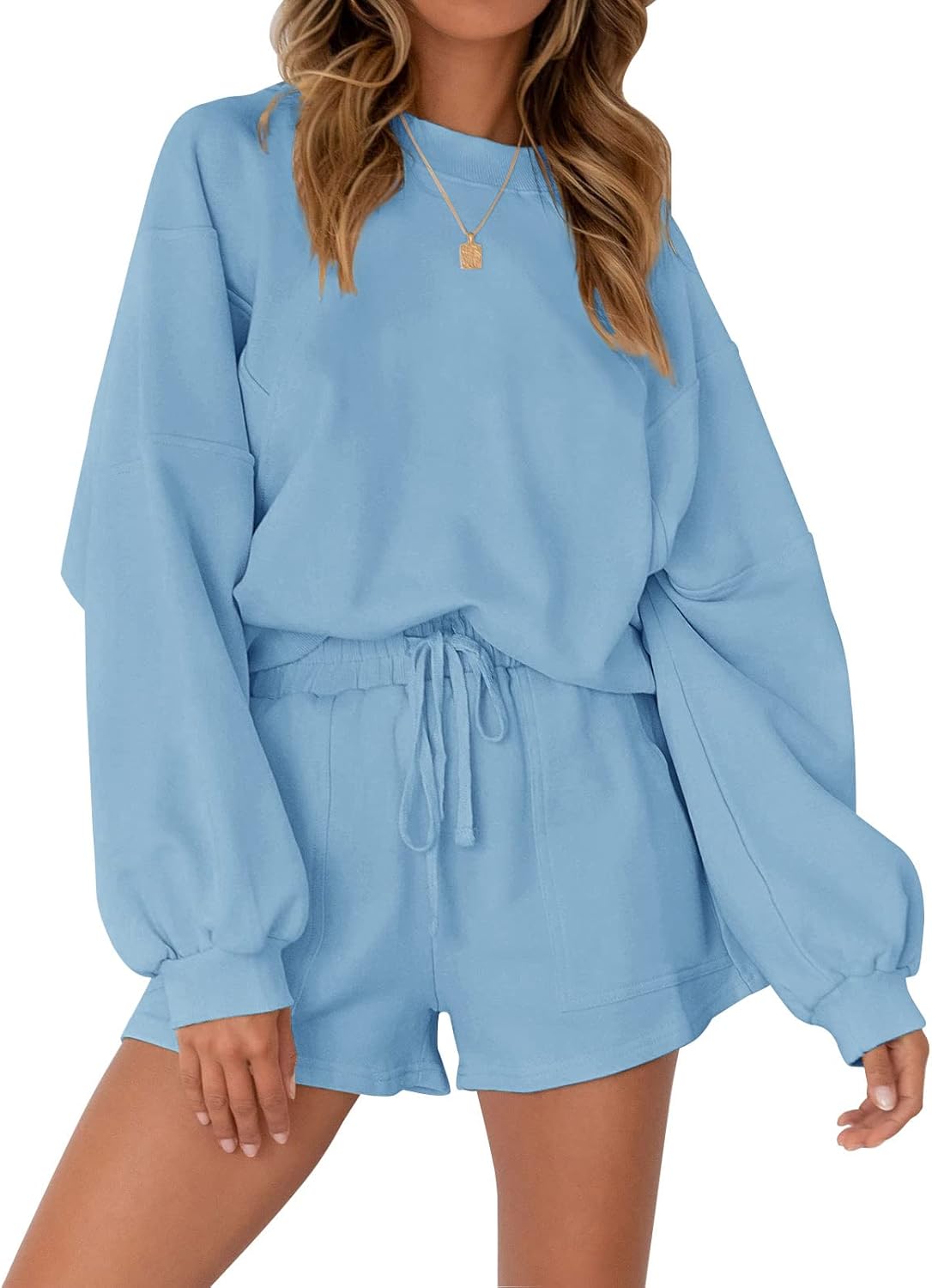 Oversized Batwing Sleeve Lounge Sets for Women - Cozy Comfort