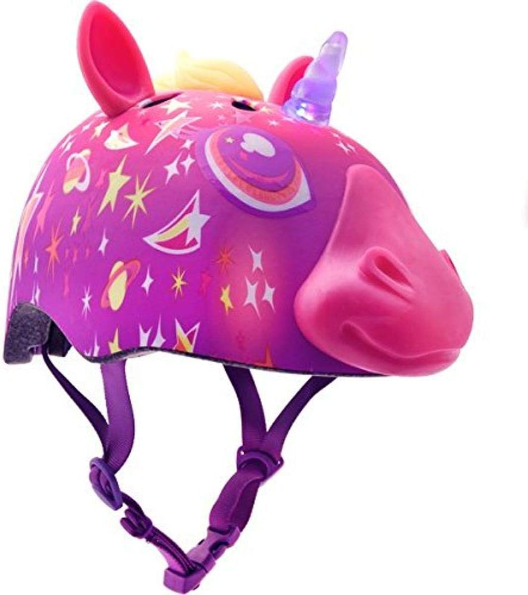 Raskullz Child Unicorn Helmet with LED Lights for Kids 5-8