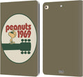 Peanuts Guitar 1969 Woodstock Leather Wallet Case for iPad 9.7