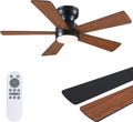 Ceiling Fans with Lights Flush Mount - 46in Low Profile Fan