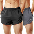Men's 3in Running Shorts with Zipper Pockets - Lightweight Gym Shorts