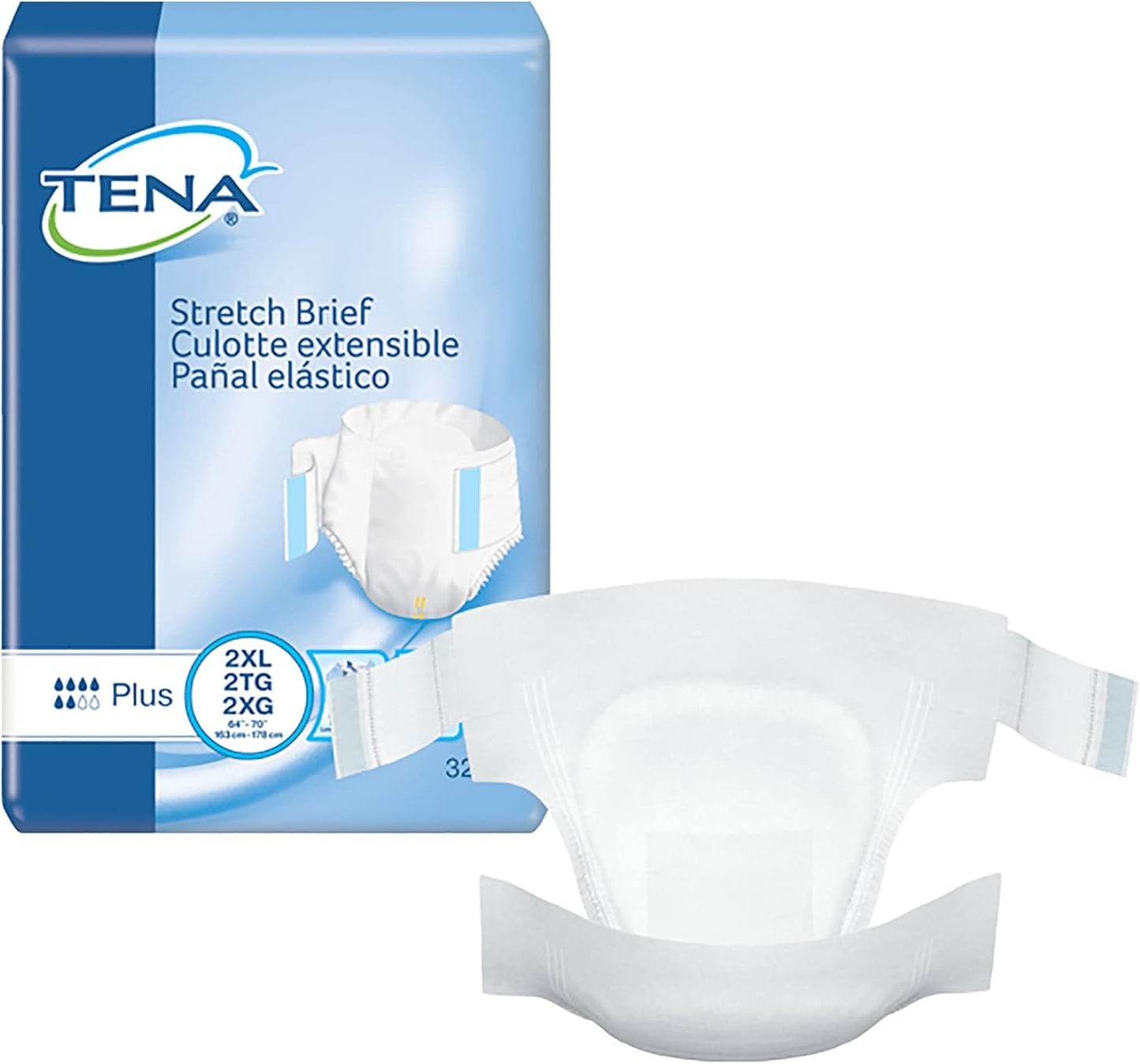 TENA 2XL Incontinence Briefs, 32-Count Pack