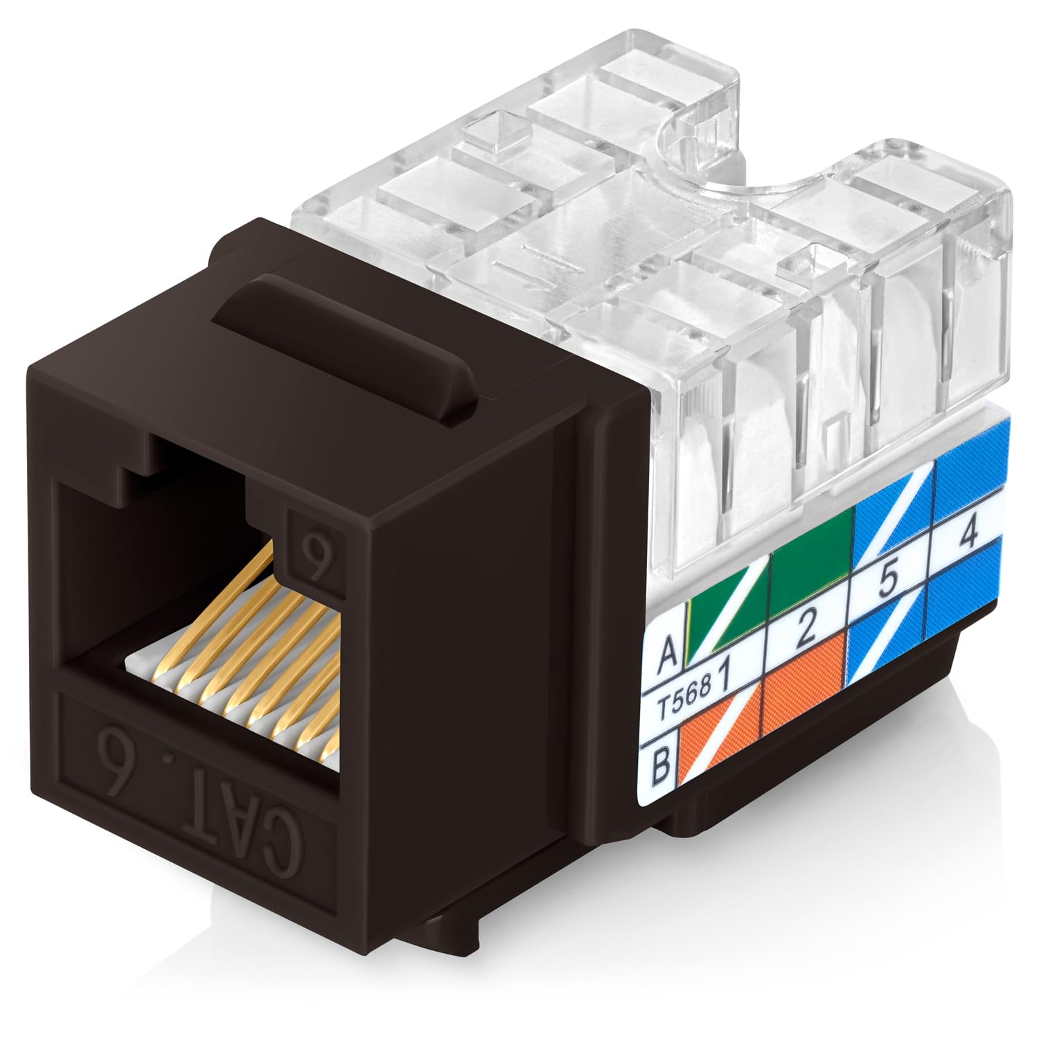 Everest 90 Angled RJ45 Cat6 Keystone Jacks for Easy Networking