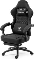 Gaming Chair Breathable Fabric with Gel Pad and Footrest - Comfortable
