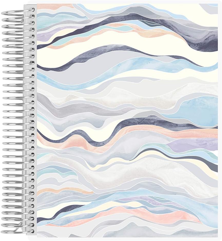 Erin Condren 7x9 Spiral Notebook - 160 Pages, 80lb Paper, Stickers