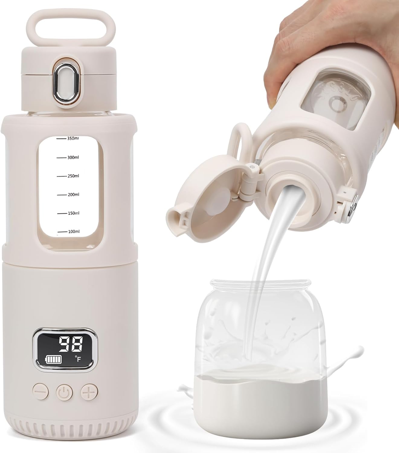 Portable Milk Warmer for Baby - Fast Heating & Wireless Design
