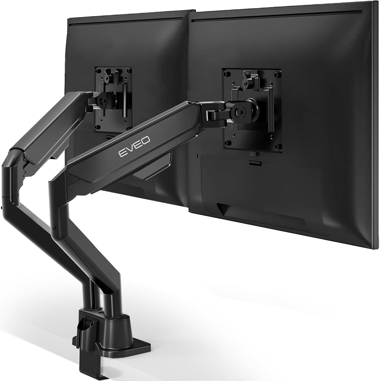 EVEO Premium Dual Monitor Mount for 14in-32in Screens - Black