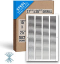Fits 16x25 Duct Opening Steel Return Air Grille for HVAC