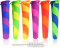 Durable Reusable Silicone Ice Pop Molds Set