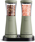 Extra Large 4.5 oz Electric Salt and Pepper Grinder Set - Rechargeable