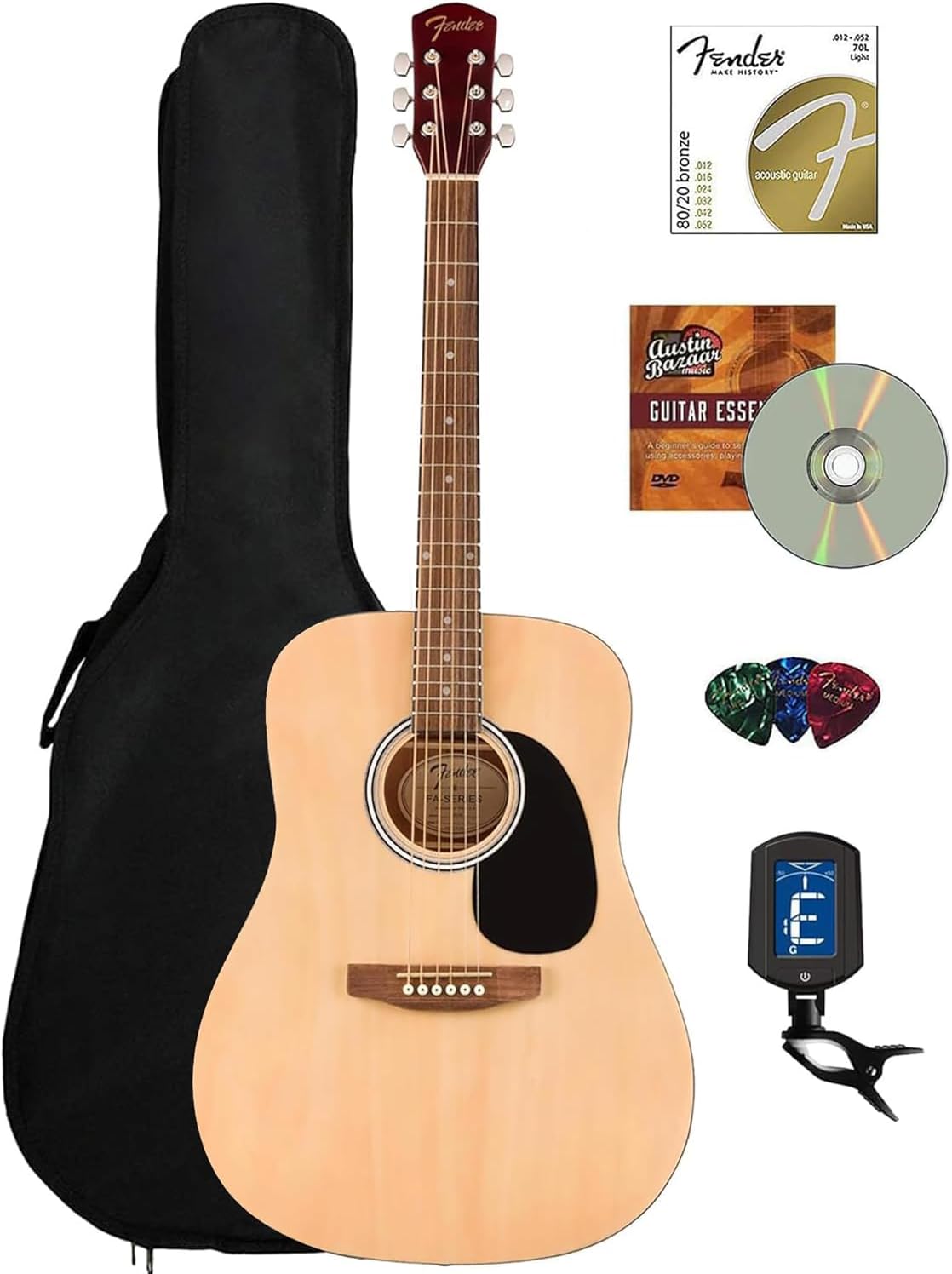 Fender Acoustic Guitar Bundle - Premium Accessories