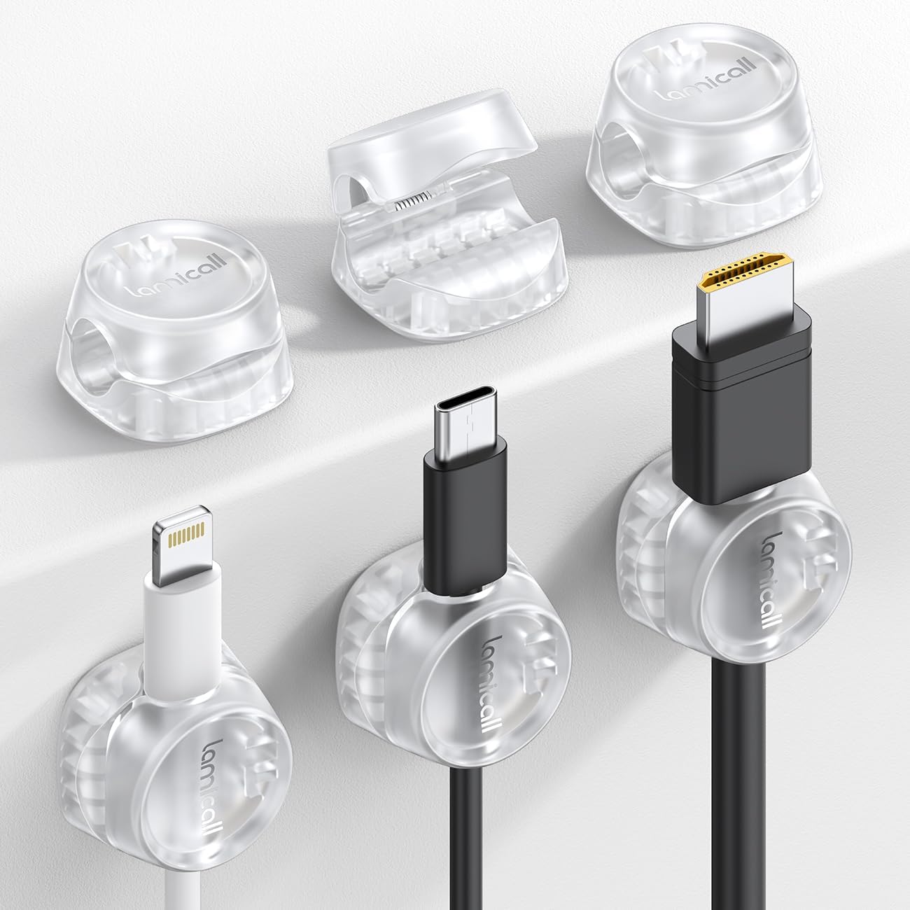 Lamicall Clear Cord Organizer - Declutter Your Workspace